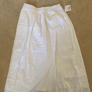NWT Gap White Lace Midi Skirt